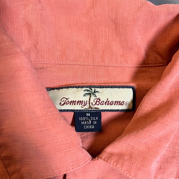 Tommy Bahama Men's 100% Silk Palm Tree Design Hawaiian Button Up Shirt Size MED - Picture 4 of 9